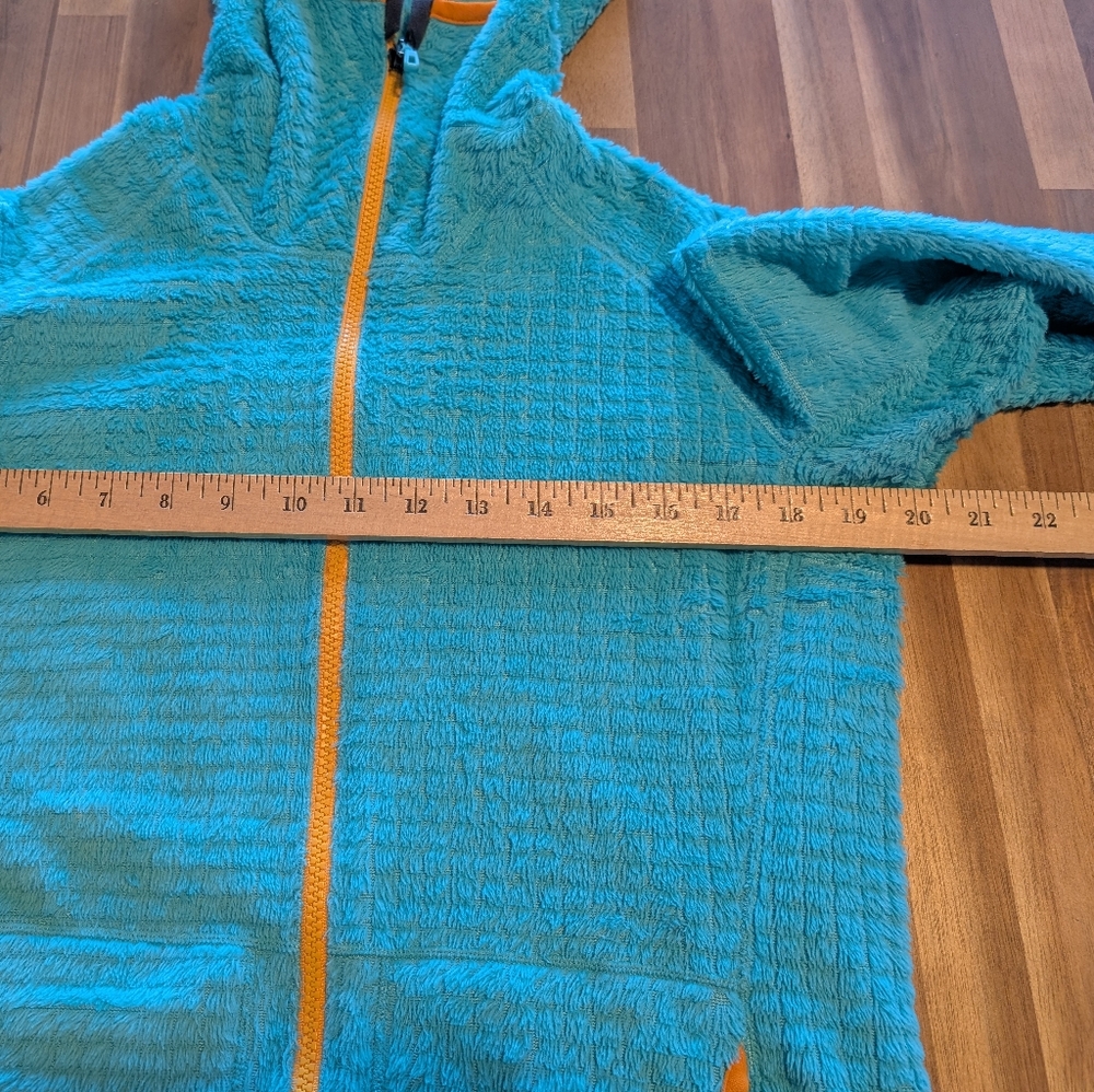 Reversible Patagonia Full Zip, Aqua With Mango Accents, Size M-L - Picture 6 of 13